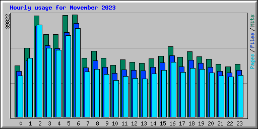 Hourly usage for November 2023