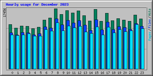 Hourly usage for December 2023
