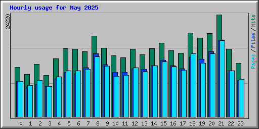 Hourly usage for May 2025