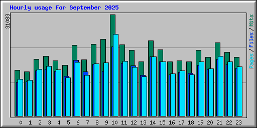 Hourly usage for September 2025