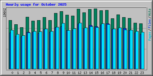 Hourly usage for October 2025