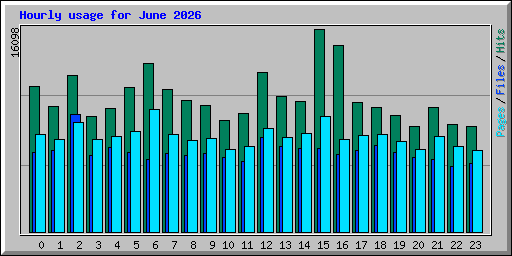 Hourly usage for June 2026